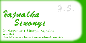 hajnalka simonyi business card